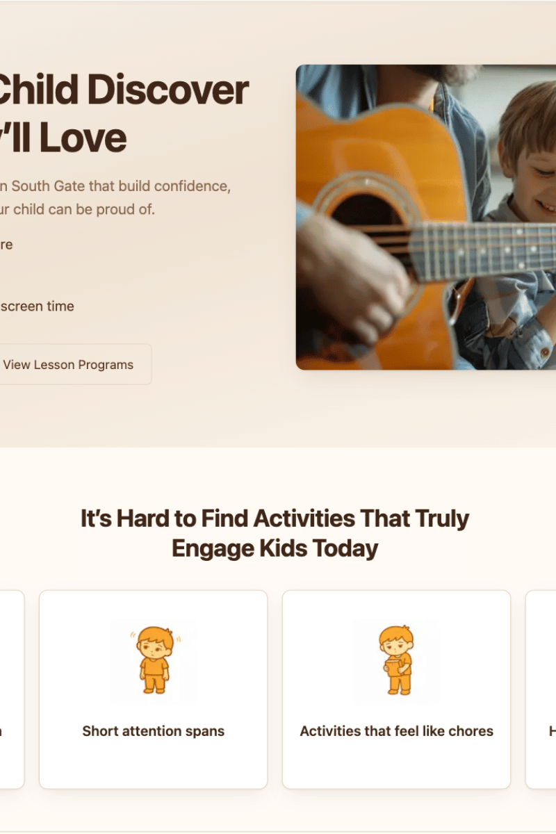 Music Lessons Store Template